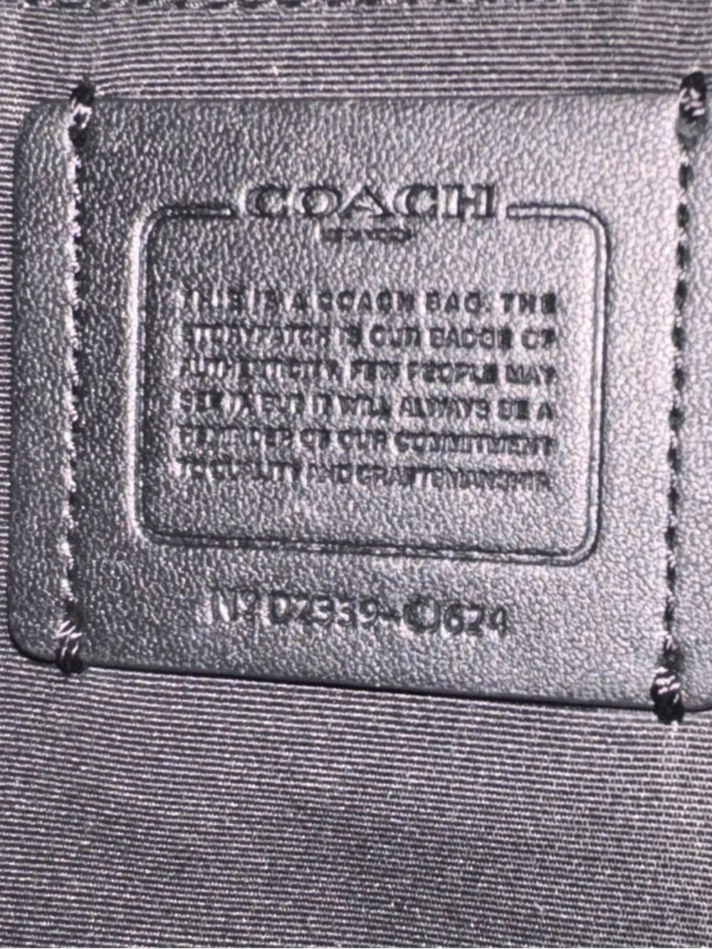 Coach CJ624 Dempsey Tote 40 With Houndstooth Print And Patch in Cream/Black - Picture 12 of 16